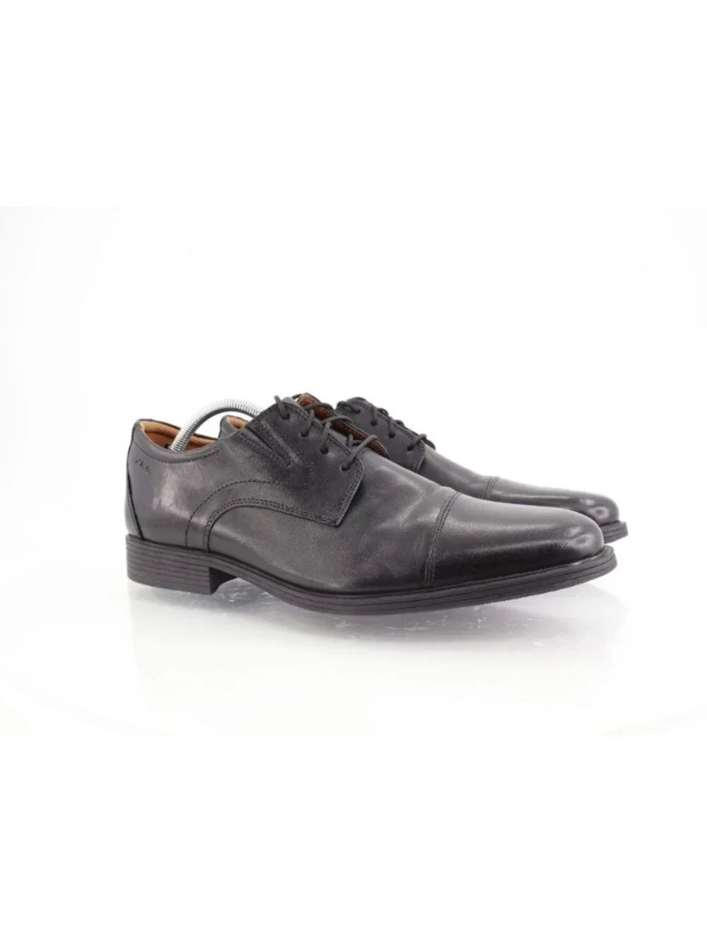 Clarks Men's Whiddon Cap Oxford Size 12M Black Leather Lace Up Dress Shoes